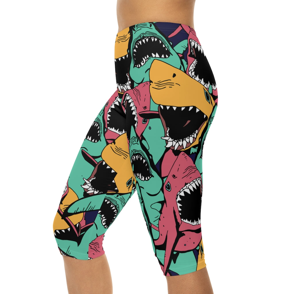 Shark Bite Capri Leggings